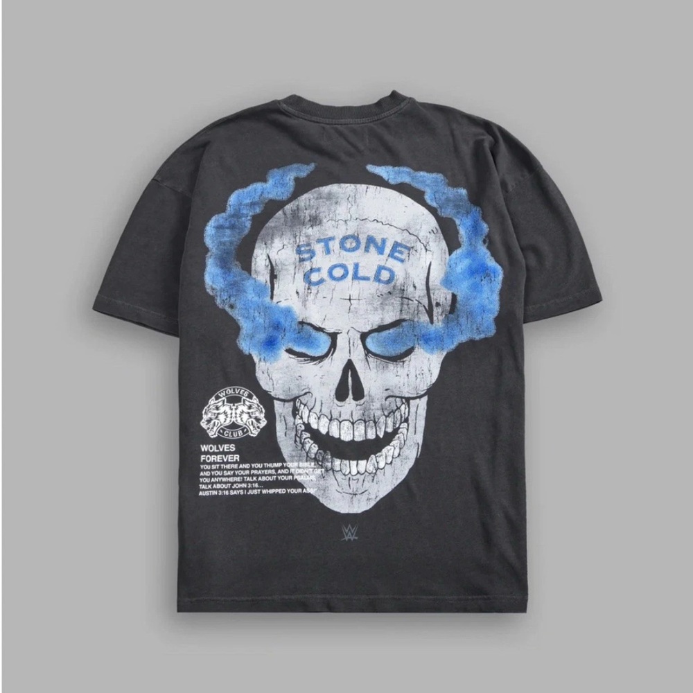 Darc Sport Stone Cold WWF charcoal grey shirt size medium - Picture 3 of 3